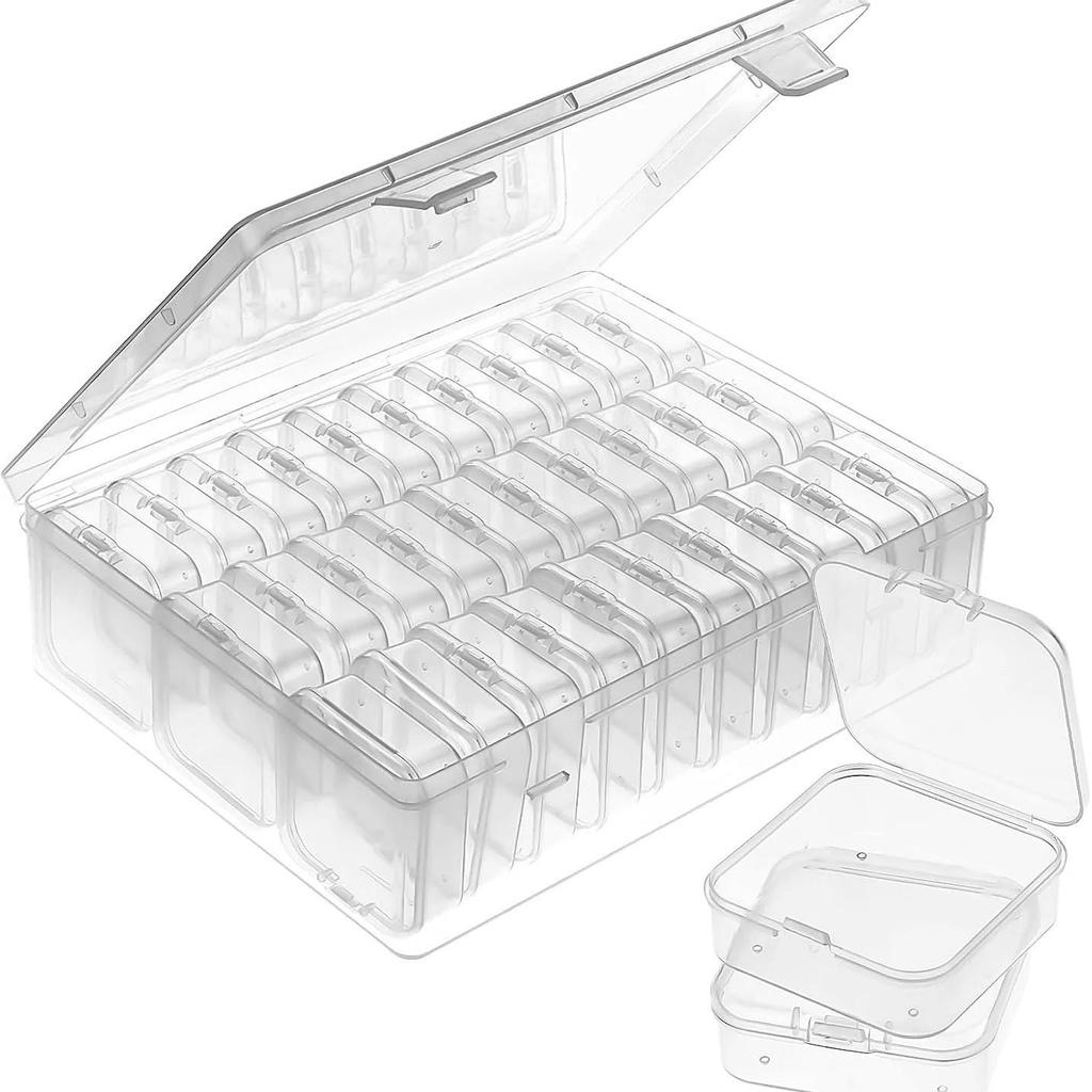 Transparent Multi-Grid Storage Box for DIY, Electronics & Jewelry