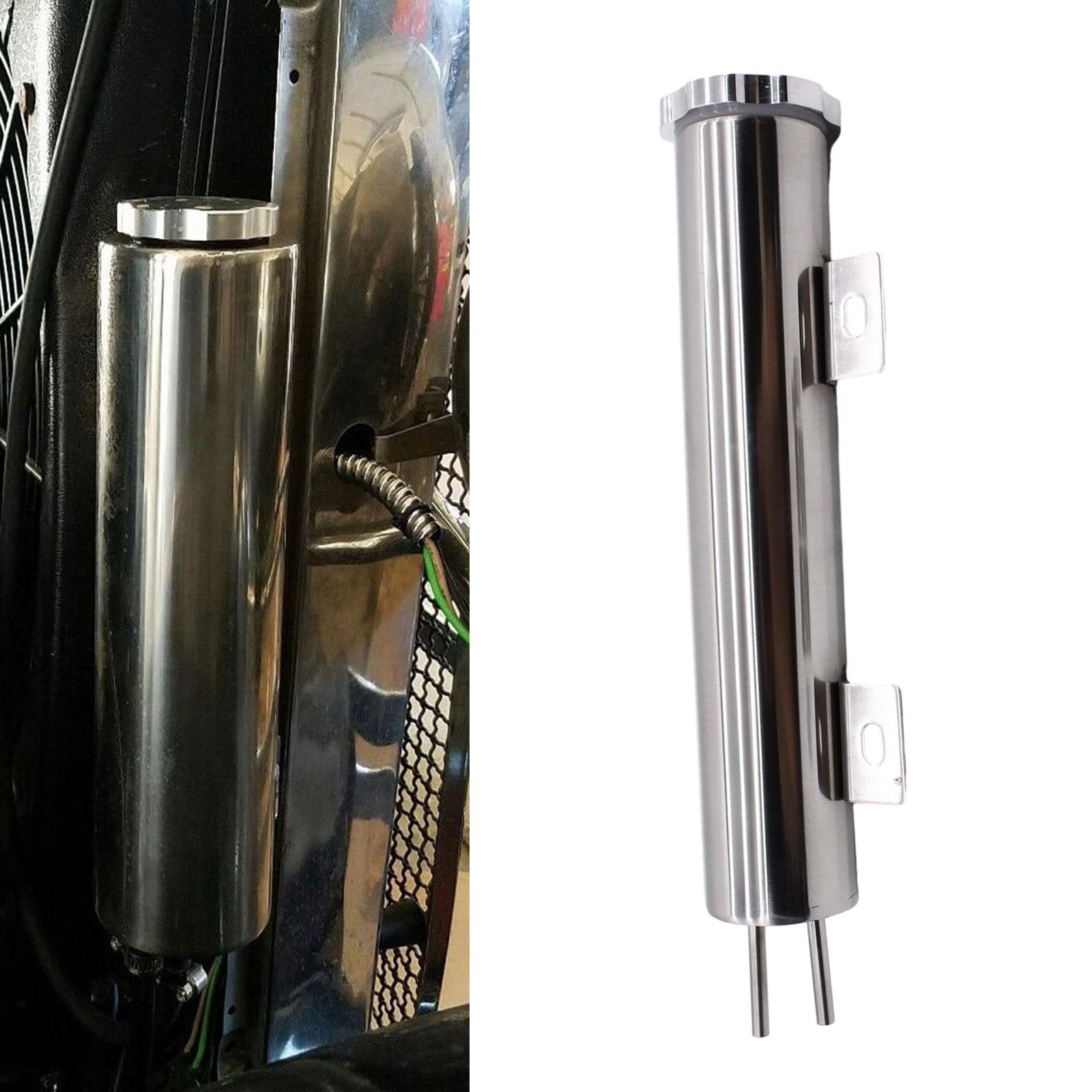 

Уловитель перелива охлаждающей жидкости радиатора, резервуар для рвоты, 2 x 10 дюймов, 14 унций, серебро, нержавеющая сталь, аксессуары для модификации автомобиля