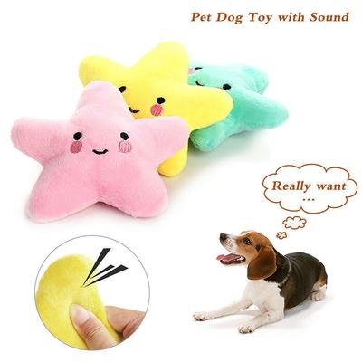 Yıldız Seslendirme Sesi Gıcırtılı Köpek Çiğneme Oyuncakları Kedi ve Köpek Azı Dişi Sesli Peluş Oyuncak Isırmaya Dayanıklı