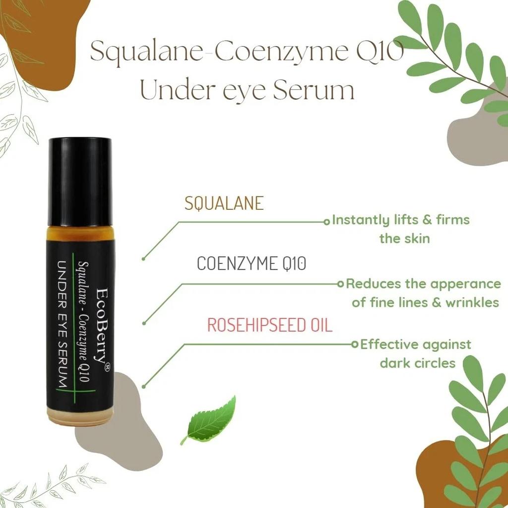 EcoBerry Squalane Coenzyme Q10 Under Eye Serum For Dark Circles 10ml