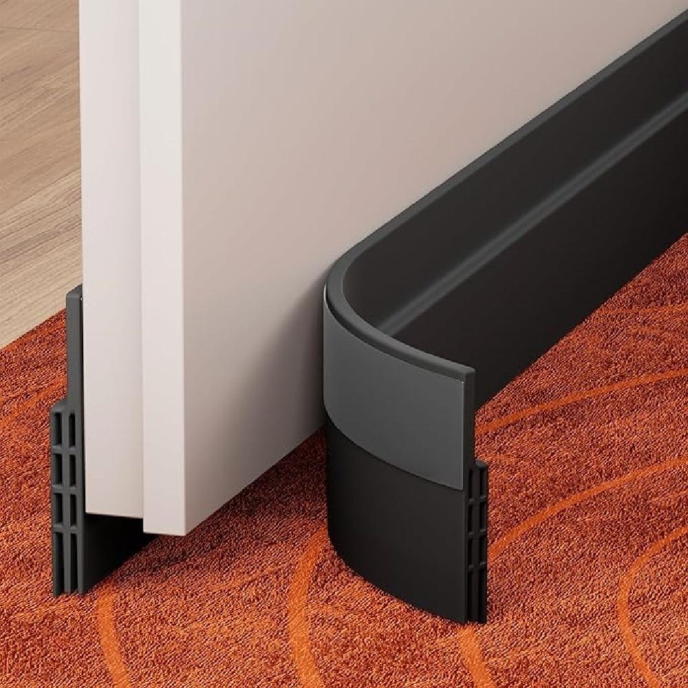1pc 1mX5cm Under Door Seal for Exterior/Interior Doors, Door Sweep Strip Under Door Draft Blocker Door Bottom Weather Stripping