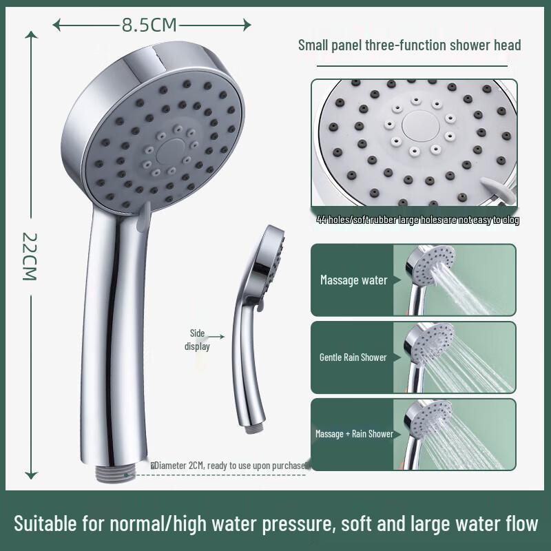 Pressurized 3-Setting Shower Head
