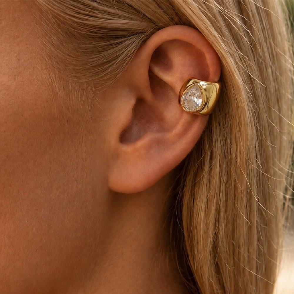 1PC Zircon Ear Cuff Earrings Clip On Design Cartilage Ear Cuff Casual Non Pierced Earrings Women