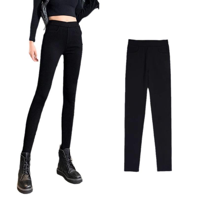 Black Outer Wear Small Black Pants Women's Spring and Autumn High Waist and Thin Women's Pants Small Feet Thin Leggings Summer