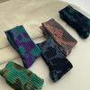 Socks Men'S Tie-Dye Old Retro Workwear Style Thick Needle High-Top Fashion Street Trend Breathable Mid-Tube Cotton Socks