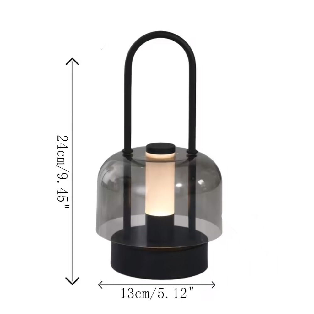 Rechargeable Camping Style Lamp Tri Color Touch Switch Desk Lamp Acrylic Material Metal Base Night Light Camping Use