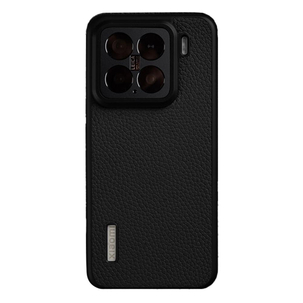 MELKCO For Xiaomi 15 Case Genuine Cow Leather Coated PC Phone Cover