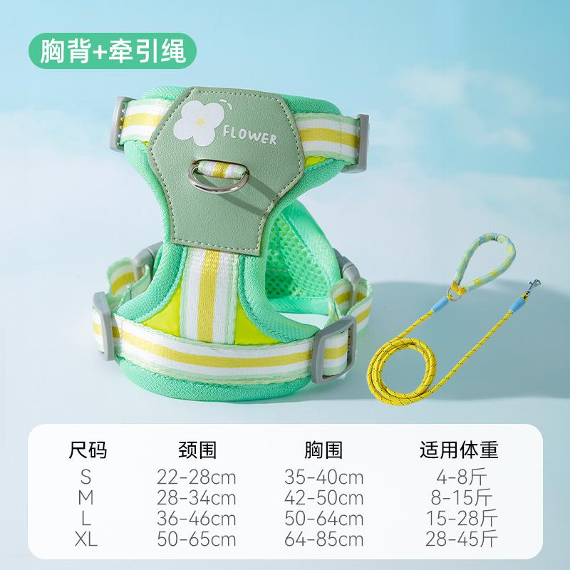 Pet Leash Chest Back Than Bear Small and Medium Dog Vest Type Dog Leash Going Out To Walk Cat Dog Leash Dog Leash
