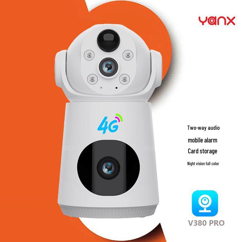 

V380 PRO Dual-Lens Wireless WiFi Pan-Tilt Camera with Dual-Screen Display and Long Battery Life WiFi No Memory Card
