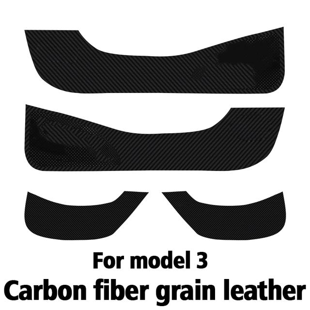 Leather Car Door Anti Kick Pad Protection Film Cover Protector Stickers Trim For Tesla Model 3 Y   Styling Accessories