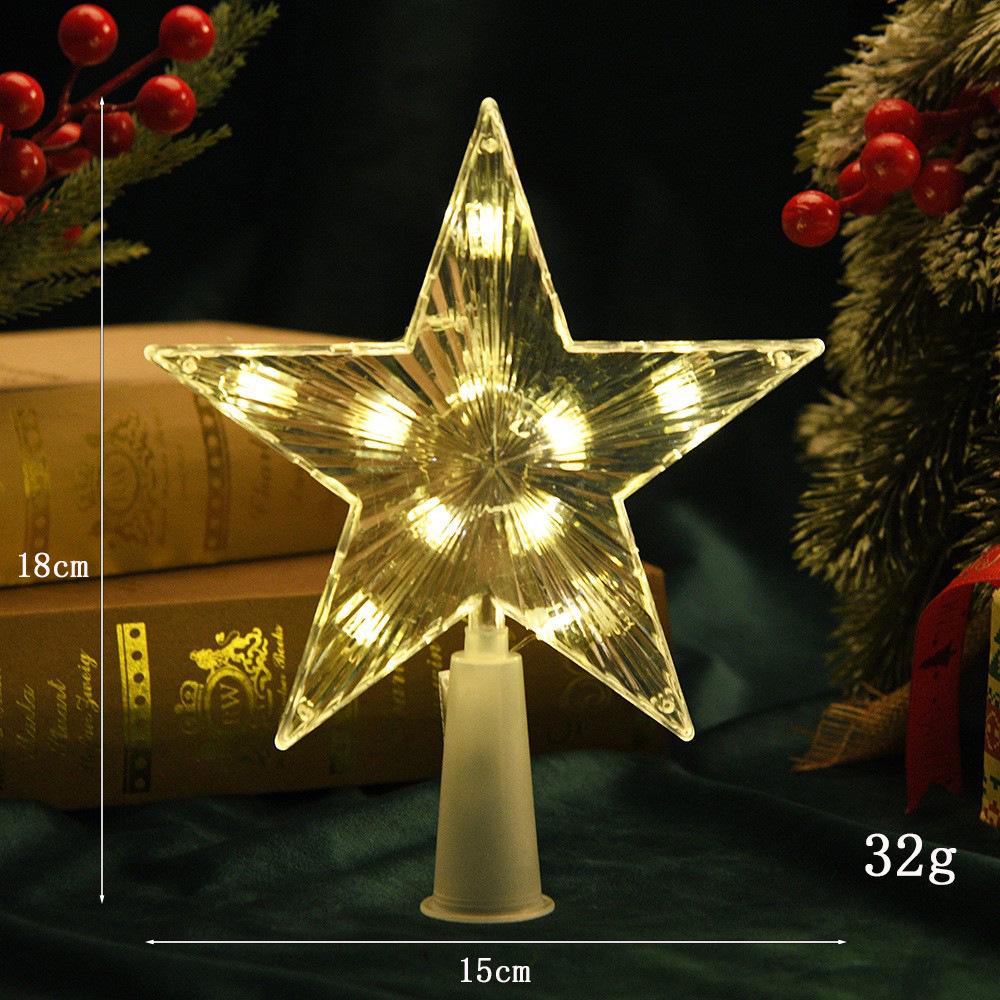 Luminous Five-Pointed Star Christmas Tree Topper and Decoration