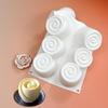 Elegant 8 Cavity Silicone Mousse Mold Dessert Moulds Rose Shaped Chocolate Mould