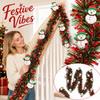Artificial Christmas Decorative Garland with Festive Colorful Strips for Holiday Party Home Decor