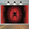 1pc, 2D Flat, Multi-functional Red Spider Web Backdrop - Perfect for Birthday Parties, Photo Shoots, and Outdoor Celebrations, W