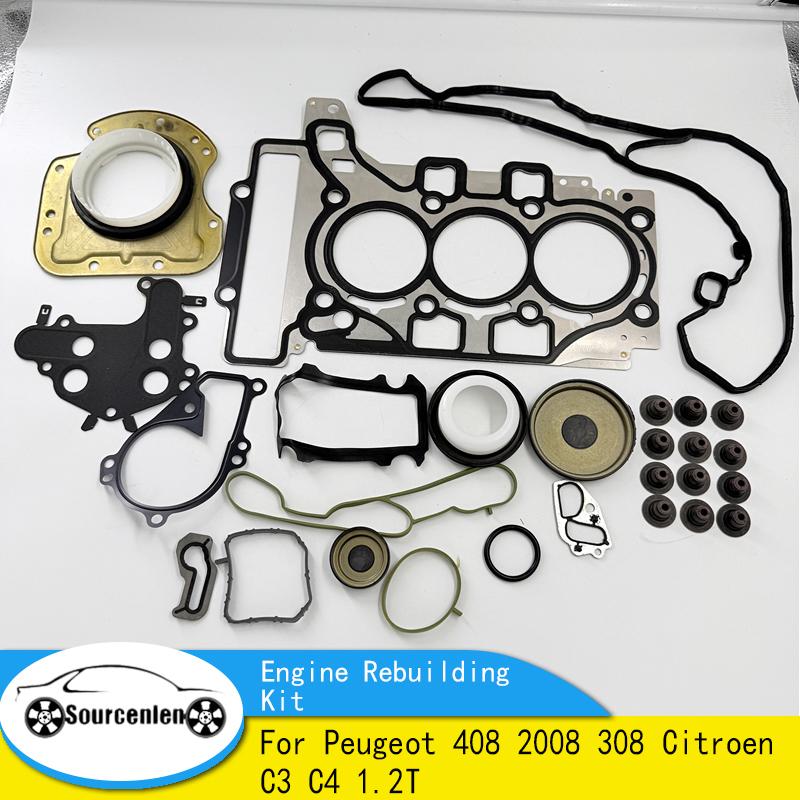 Brand New Engine Rebuilding Kit Overhual Gasket Sets For Peugeot 408 2008 308 Citroen C3 C4 1.2T 9807274280