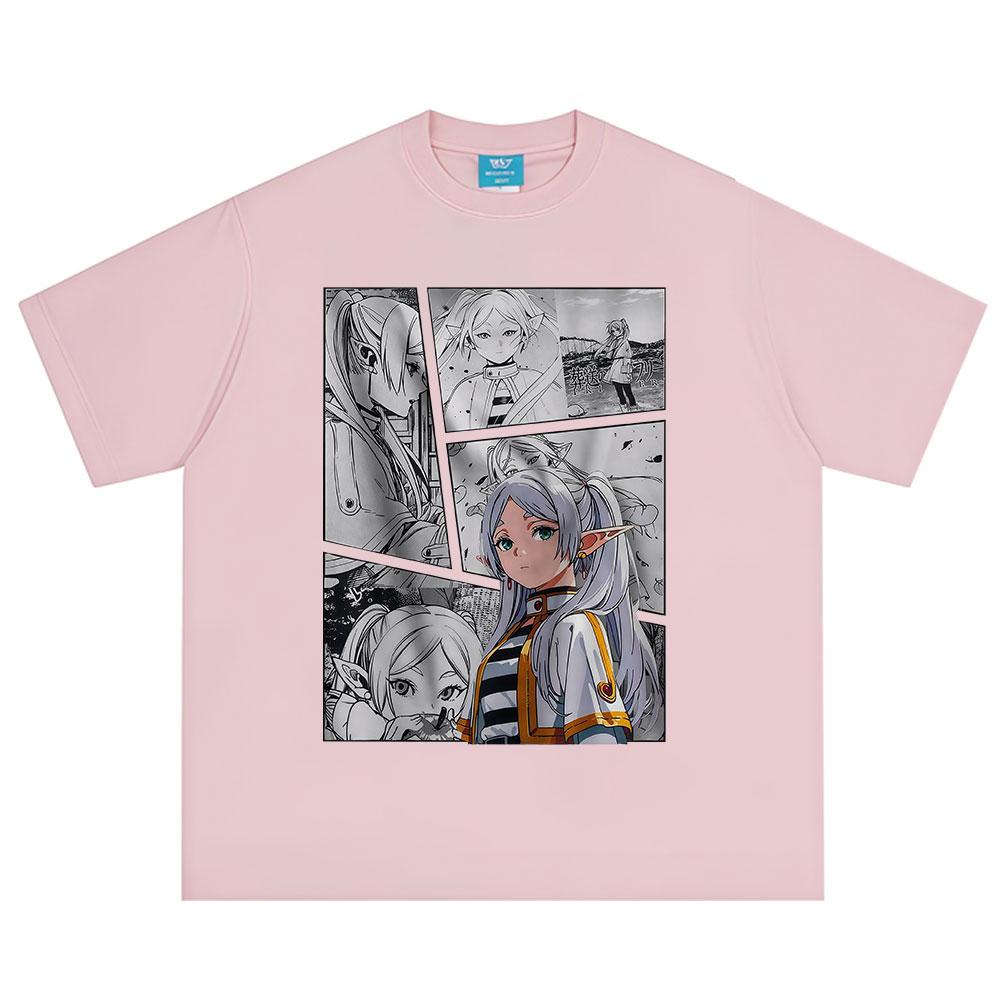 Anime Frieren Beyond Journeys End Frieren Graphic Tshirt Mens Womens Clothing Fashion Summer Short Sleeve Cotton Tshirts