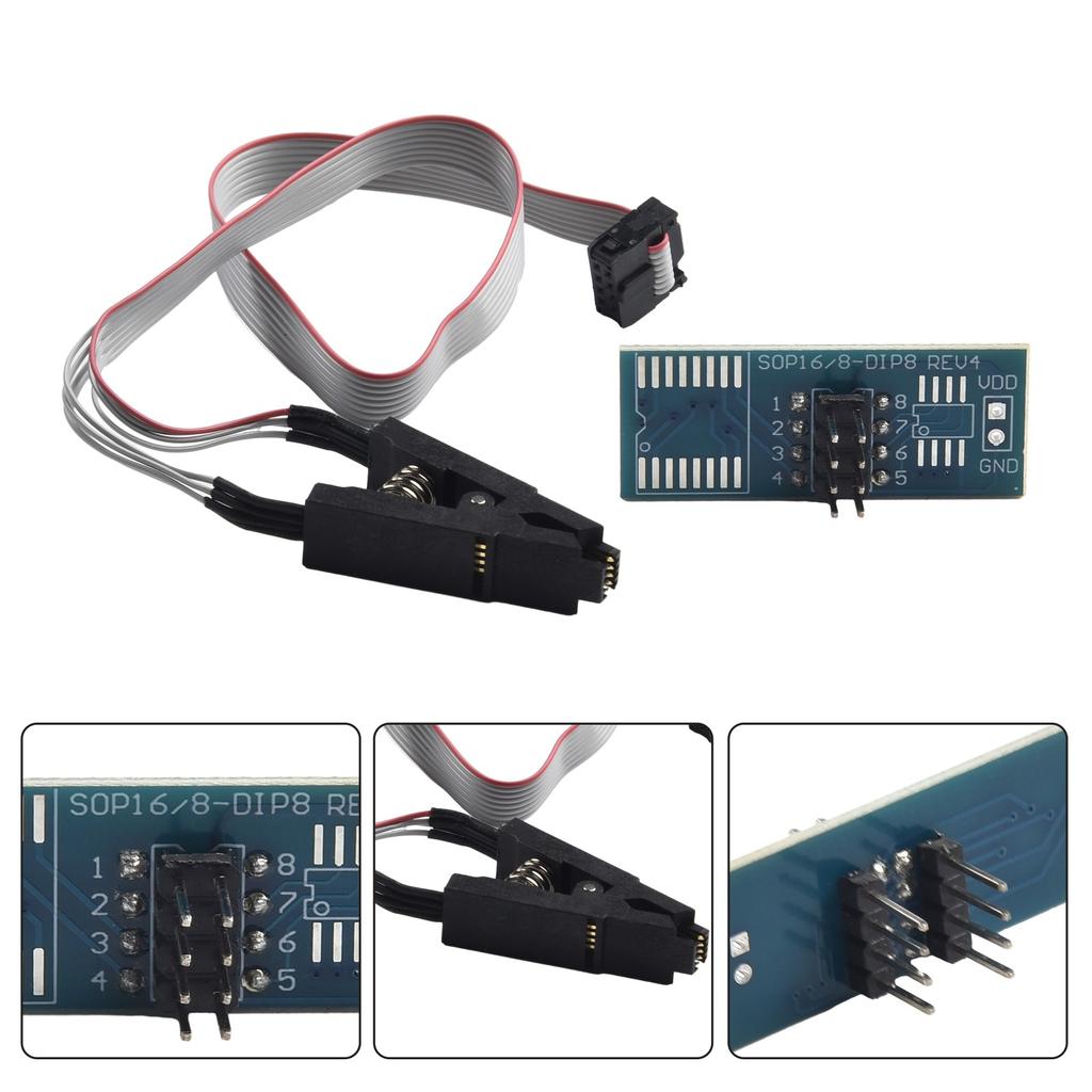 1Sets CH341A SOP8 To DIP8 Test Burning Cclip For SOIC8 SOP8 Chip IC Adapter