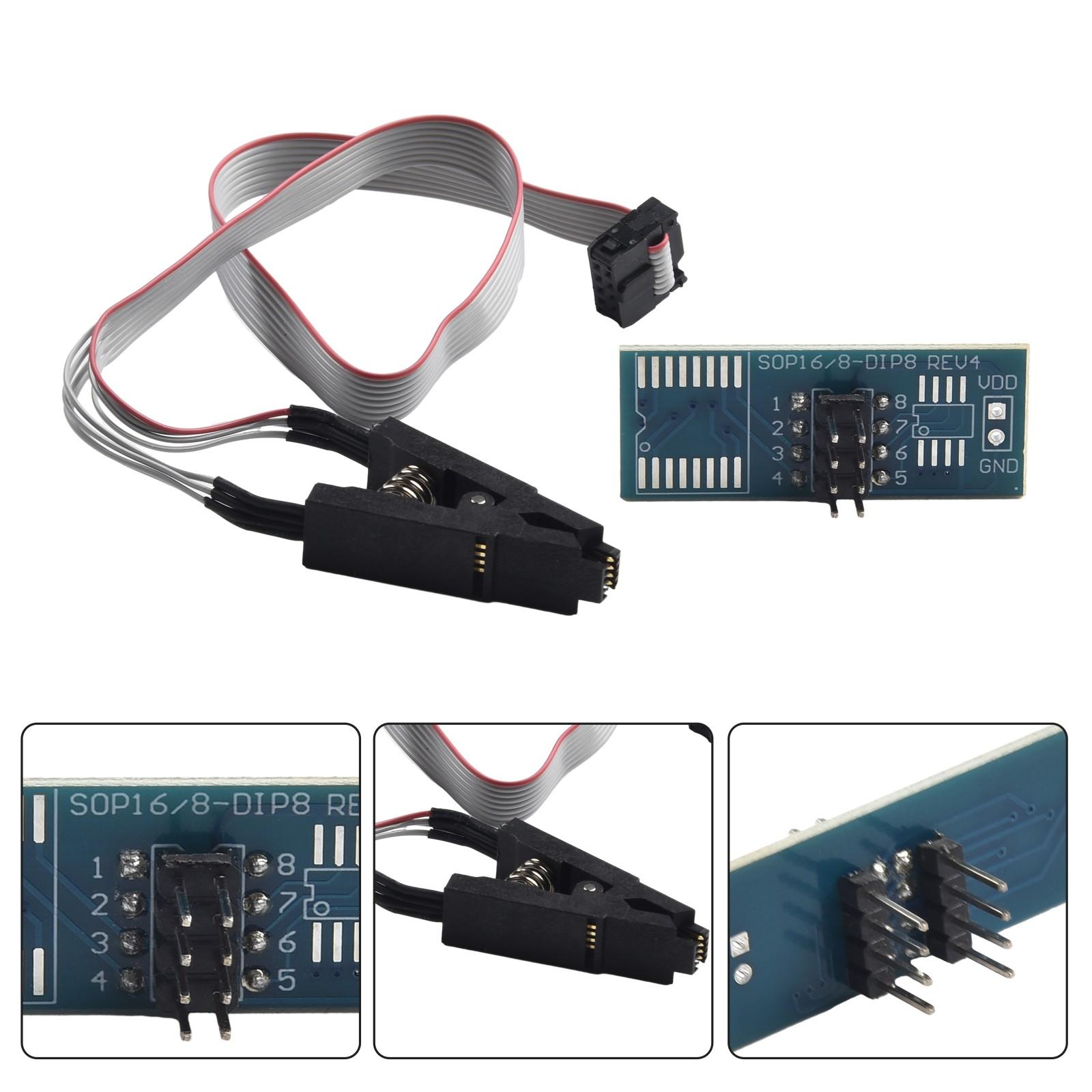 

1 комплект CH341A SOP8 до DIP8 Test Burning Cclip для мікросхемного адаптера SOIC8 SOP8