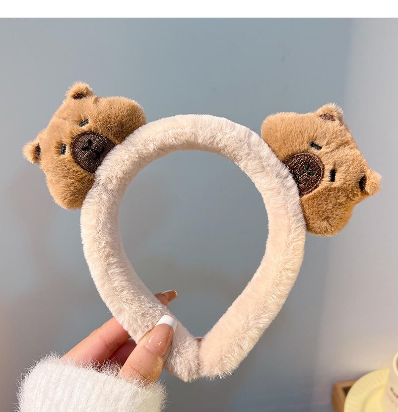 

Милые плюшевые повязки на голову с животными для женщин: Аксессуары для волос осень/зима для маски для лица и выхода в свет