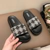 35-44 Yards Big Size Women's Shoes Summer New One Word Slippers Female External Wear Comfortable Thick Bottom Simple Sandal Drag