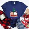Kawaii Bubu Dudu Christmas Tree Graphics Tshirt Trendy Funny Cartoon Christmas Shirt Novelty Holiday Party Couple Cotton Tees