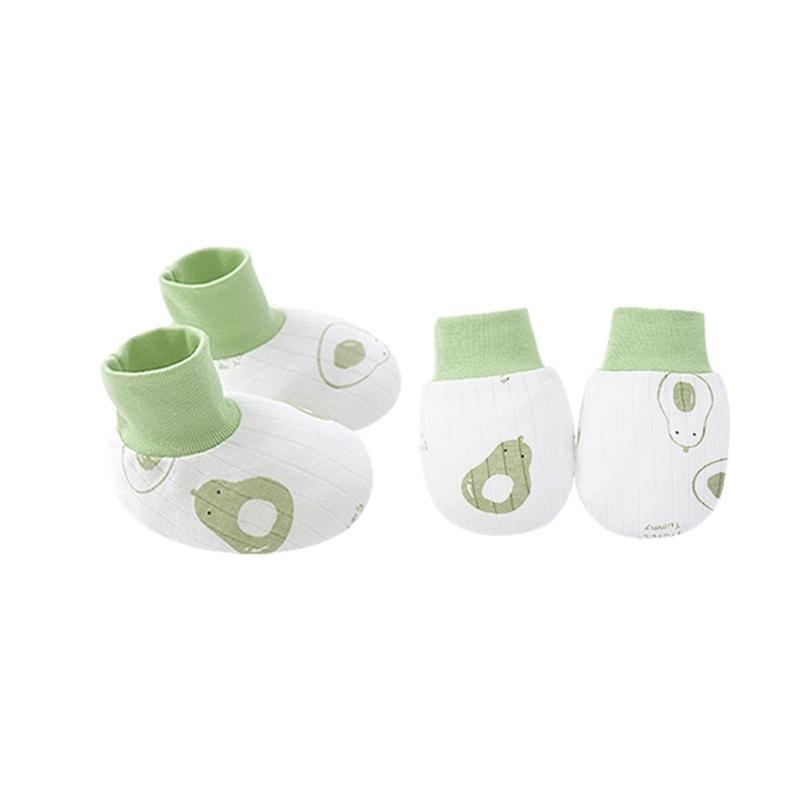 No Scratch Mittens Socks Set Toddler Mitts Baby Mittens Cotton Gloves Footwear Baby Breathable Gloves for Boys Girls