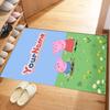 Peppa Pig Personalized Text Floor Rug Office Rug Design for Balcony Hallway Bedrooms Game Room Antislip Carpet Anime Office Decor