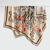 Vintage high-end women's light luxury fashionable design printed 111 twill square scarf, Korean trendy thin shawl