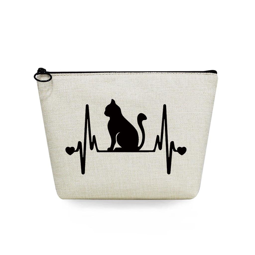 Women Cat Print Cosmetic Bag Toiletries Organize Travel Storage Case 6744
