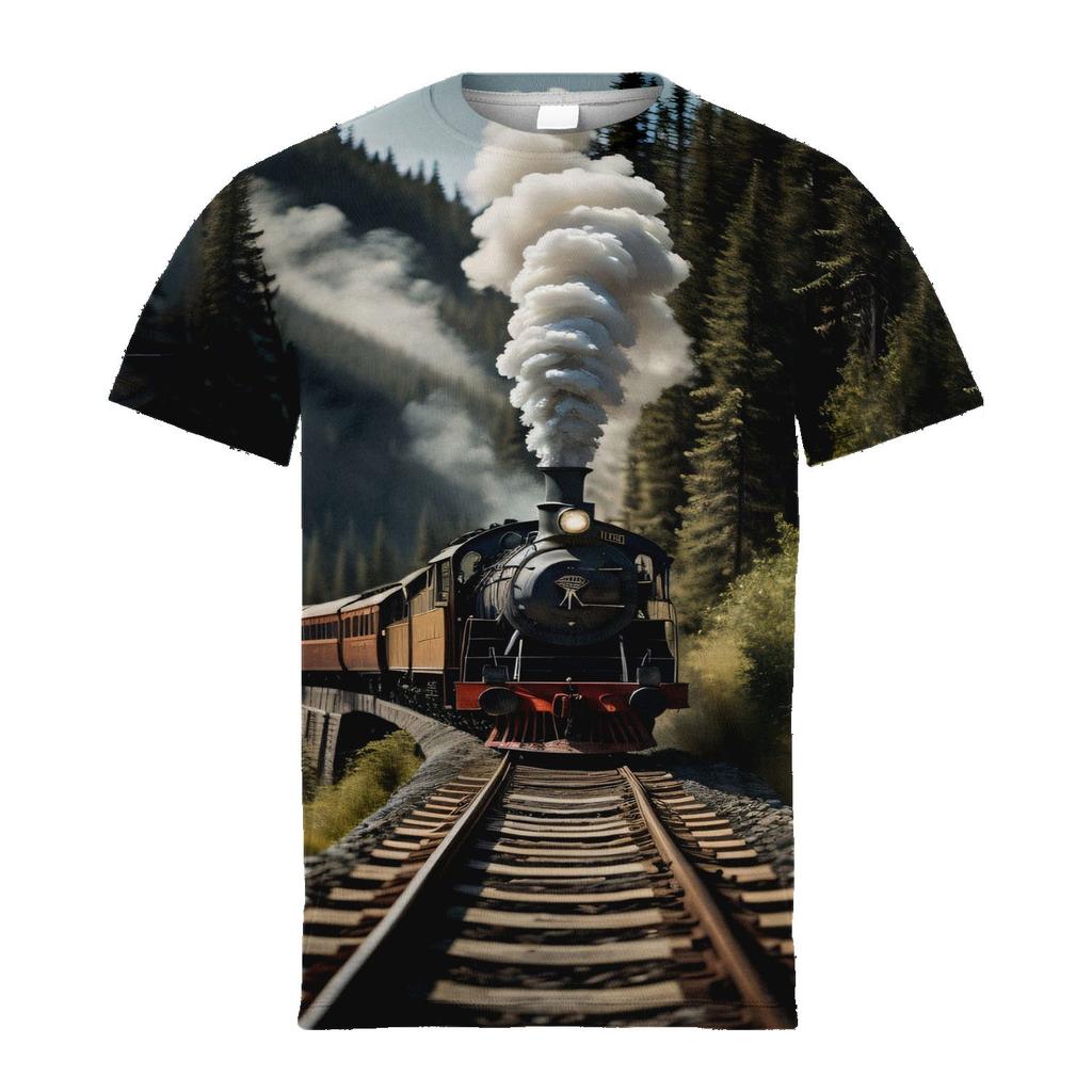 Abbigliamento per Bambini T-shirt Grafica 3D Treno da Ragazzo Casual Comoda Versatile Maglietta Abbigliamento Bambini per Estate Top da Esterno