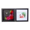Preserved Flower Photo Clock Arvo Gift Workshop X [Original HappySmile] (Brown Red)