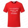 I'm Silently Correcting Your Grammar T-Shirt for Men Funny Red Teacher Mark Graphic Tee Female Short Sleeve O Neck
