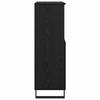Highboard Black 60 X 36 X 110 Cm Particleboard