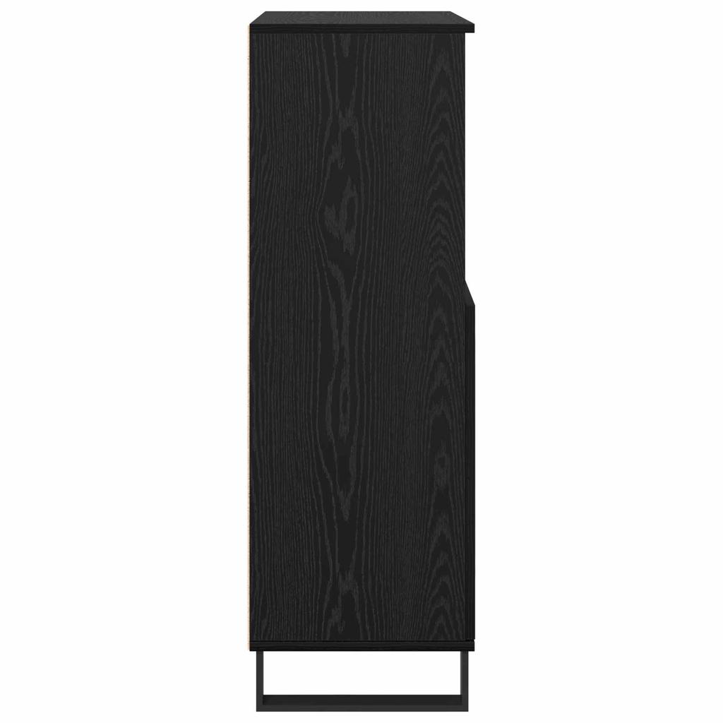 Highboard Black 60 X 36 X 110 Cm Particleboard