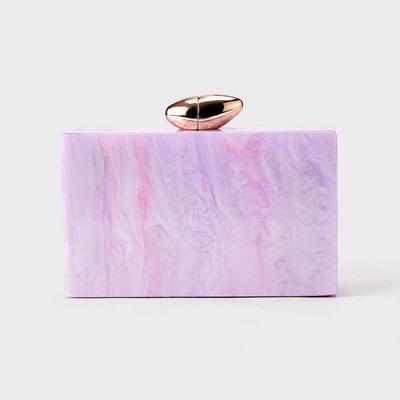 Sac à Bandoulière Oblique pour Femme Paillettes Étoilées Sac en Acrylique Mode Pochette de Mariage Dîner