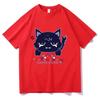 Genshin Impact Scaramouche Cat T Shirt Unisex Women Clothing Harajuku Halloween Tops Vintage Unisex Cotton Graphic T Shirts