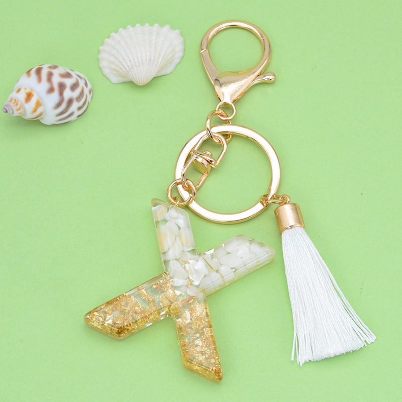 

1 шт., ювелирные изделия для сумочек, брелок с буквами, 26, английские аксессуары для сумок, подвеска с кисточками, модные брелоки для ключей X