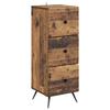 Drawer Cabinet Reclaimed Wood 33 X 34.5 X 90 Cm Wood Based Material