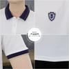 Herren Sommer Kurzarm T-Shirt High-End Polokragen Lässig Besticktes Hemd