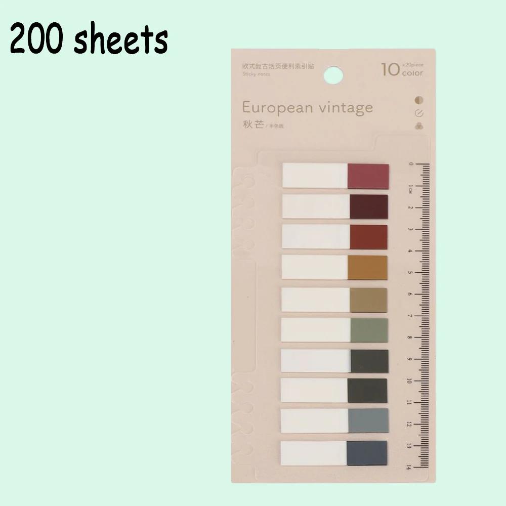 60/90/120/200 Sheets Self Adhesive Sticky Notes Memo Pad Flags Tab Loose-leaf Index Sticker Bookmark Page Sticker Sticky Notes