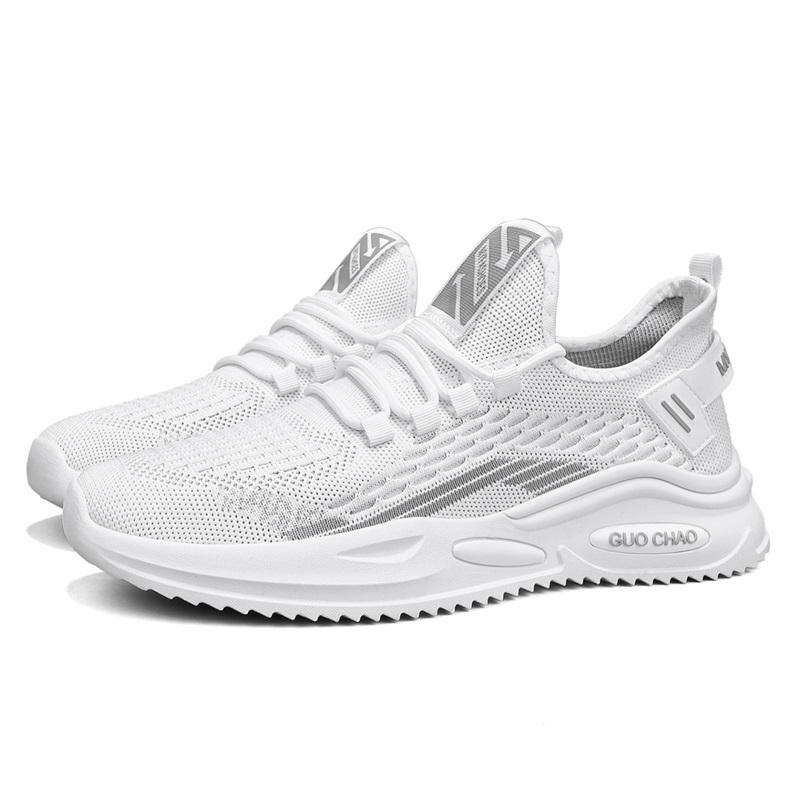 Spring White Casual Shoes Breathable Non slip Walking Sneakers Men Shoes Outdoor 2025 Comfortable Lace Up Running Shoes