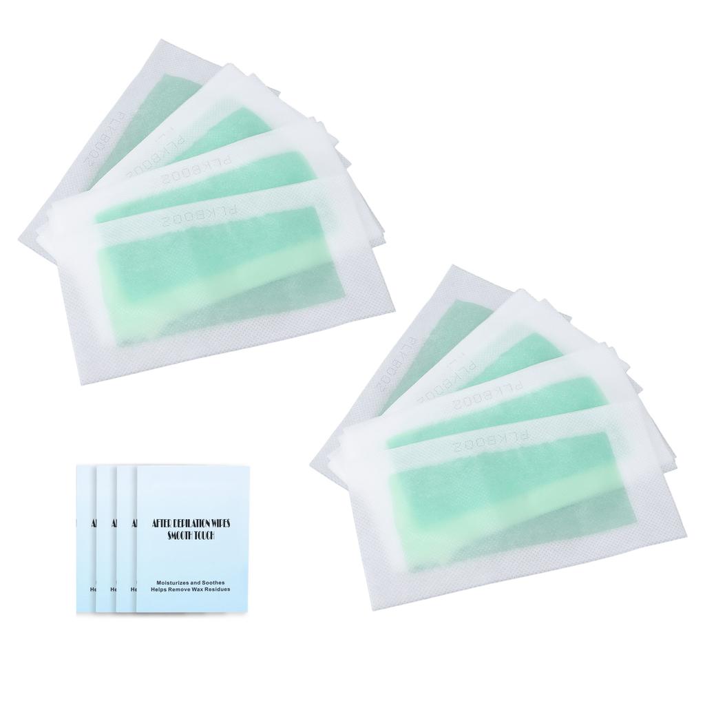 40pcs Wax Strips Kit Double Sides Fast Hair Remover Strips with Cleaning Pads for Armpit Arm Legs