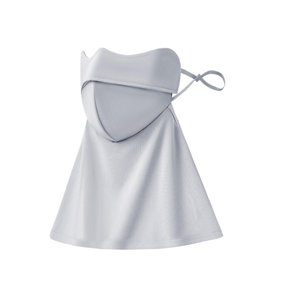 Solid Color Sunscreen Face Cover Face Protection Dustproof Ice Silk Mask Neck Gaiter Neck Wrap Cover UV Protection Veil Outdoor