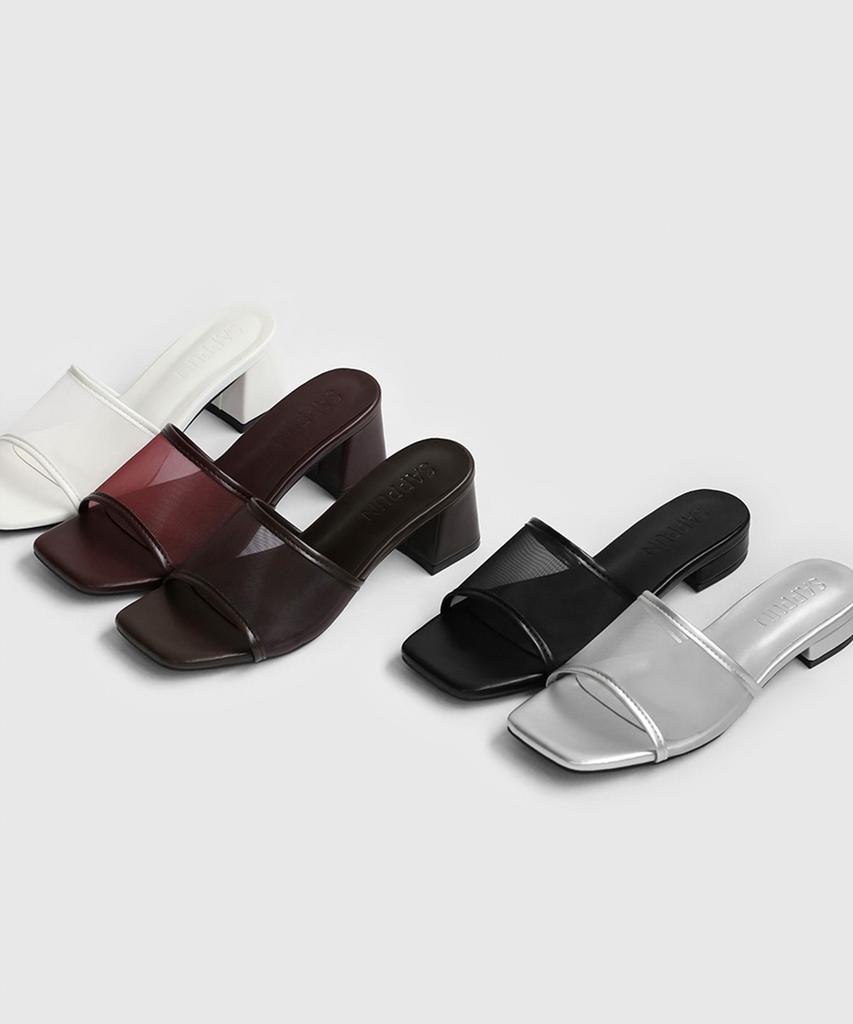 Sappun Maylin Square Mesh Sandal Mules (2/5Cm) (Type B)