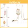 Fashionable Autumn Winter Necklace With Cat Eye Stone And Floral Tulip Charm Pendant