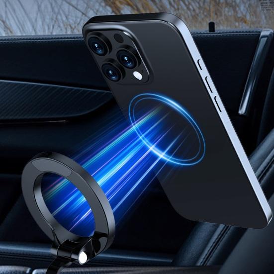 Vacuum Suction Car Phone Holder 360-degree Rotation Foldable Phone Stand Automatic Magnetic Adhesive Mount for Dashboard Desk Glass