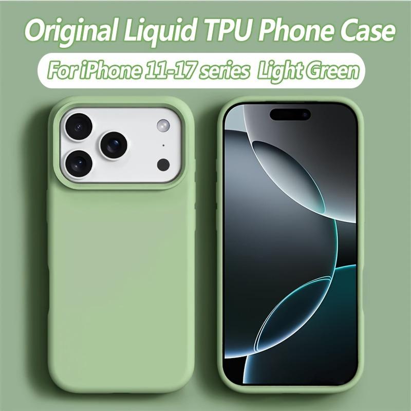 

Liquid Silicone Shockproof Phone Case For iPhone 17 16 12 15 14 13 Pro Max 17Pro Air Original Candy Color Protective Soft Cover For iPhone 12