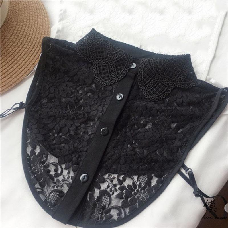 

Perfect Match Women Fake Collar Detachable Lace Collar White Blouse Tops False Collar Woman Removable Peto Mujer Chemisier Faux Cols Tie