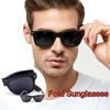New Fashion Folding Sunglasses Men Brand Designer Eyewear Women Fold Fashion Square Portable Outdoor Sport Male Sun Glasses