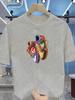 Men's Summer Cotton T-shirt - Fashion Brand - Tight Sportswear Style - Teenage Trendy Style - Printed Shoes - Short-sleeved Top